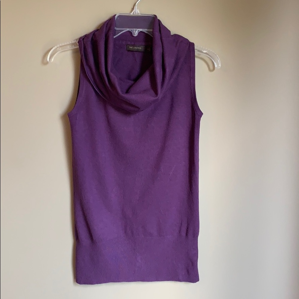 The Limited sleeveless cowl neck light sweater
